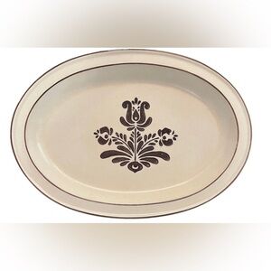 Pfaltzgraff vintage village gold oval serving plate stoneware